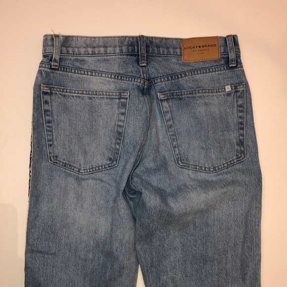Lucky Brand Relaxed Tapered Stripe Mom Jeans, size 4/27 - Picture 12 of 13